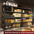 48" W Metal Garage Shelving 5 Tier Storage Shelves Heavy Duty 3030LBS - Image 8