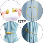 2 PCS Magnetic Curtain Tiebacks, European Style Convenient Drape Tie Backs - Image 2