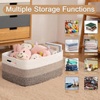 Large Storage Basket for Organizing, Woven Rope Basket for Shelves, Closet - Image 3