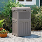 Patiowell 36 Gallon Outdoor Trash Can, Resin Outdoor Garbage Can - Image 2