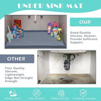 URMONA Waterproof Silicone Under Sink Mat 22'' x 14'' Shelf Liner - Image 5