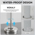Toilet Paper Holder Stand with Storage – 4 Extra Rolls –Brushed Nickel Toilet - Image 4