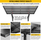 4Pack 2x3ft Adjustable Metal Garage Wall Shelving Heavy Duty Garage Storage - Image 5