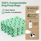 JIWON 100% Certified Home Compostable Dog Poop Bags, OK Compost & Seedling - Image 2