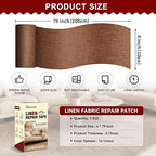 Linen Repair Tape 4x79 inch, Self Adhesive Fabric Patches, Linen Patch Tape Kit - Image 2