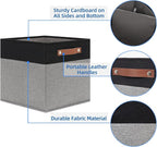 Temary Fabric Cube Storage Bins 12 Inch Decorative Storage Cubes Baskets 4 Pack - Image 3