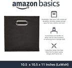 Amazon Basics Collapsible Cube Storage Organizer Bins, 10.5 x 10.5 x 11 inches - Image 2