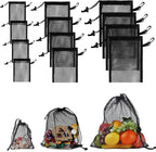 iMucci 12 Pieces Black Mesh Drawstring Bag by DancingaColorfulLifeinSpiritualWorld