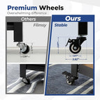 HOMEDANT House 5-Tier Metal Rolling Cart Shelf Rack Casters Heavy Duty - Image 12