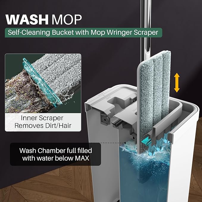 JOYMOOP Mop and Bucket with Wringer Set, Wet Dry Mop - Image 2