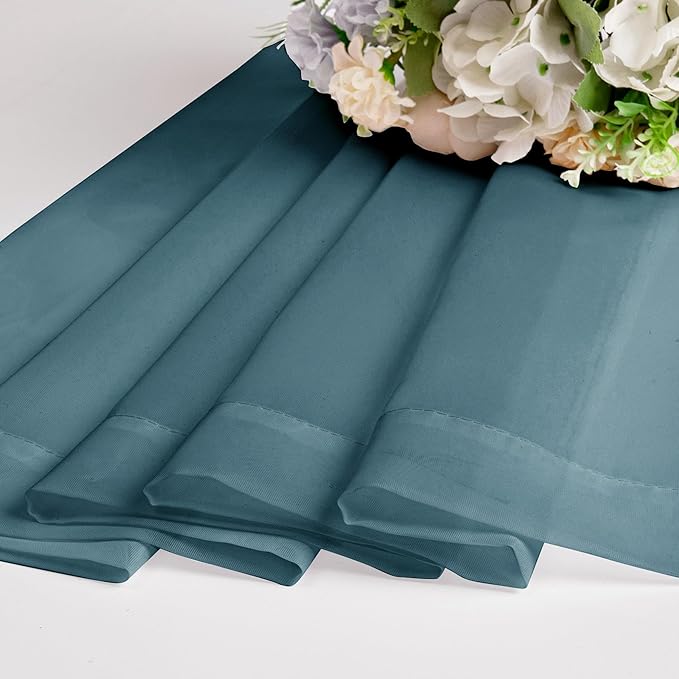 Chyhomenyc Sheer Curtains 63 Inch Length 2 Panels, Light Filtering Rod Pocket - Image 7