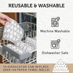 Nordhus Design Swedish Dishcloths, 10 Grey Cloths, Made in Sweden - Image 4