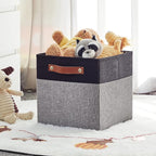 HNZIGE Fabric Cube Storage Baskets 11x11, Foldable Baskets - Image 7