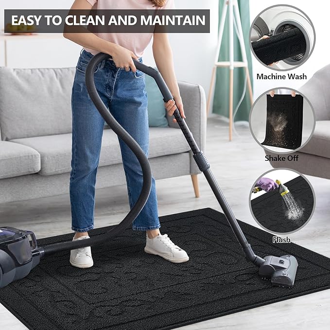 FONEYI Indoor Door Mat 24" x 36", Dirt Trapper Door Mats Non-Slip Entryway Rugs - Image 5