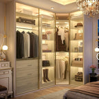 Corner Closet System with 3 Drawers, Corner Closet Organizer System with 13 - Image 3
