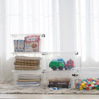 Citylife 22 QT Clear Plastic Storage Bins - Image 2