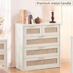 LEYAOYAO White Dresser for Bedroom, 33.5" Tall Chest of Drawers, Modern 5 - Image 5