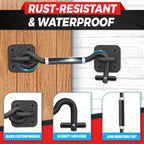 6”-10” Cabin Hook Eye Latch Gate, Heavy Duty 4 Mounting Points Bracket - Image 5