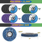 20 Pcs 4" x 5/8" Strip Discs Bulk, Paint Stripping and Rust Removal Wheels - Image 2