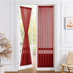 Tollpiz Sheer Door Curtain Closet Linen Textured Curtain Sheers Doorway Light by Tollpiz