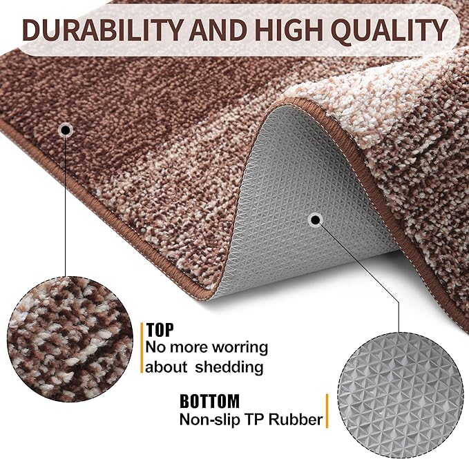 Kitinjoy Indoor Outdoor Door Mat, 59x20 Non-Slip Absorbent Dirt Trapper - Image 3