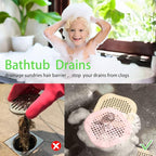 2 Pack Drain Cover Hair Catcher Silicone Drain Protector Hair Stopper - Image 2