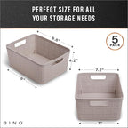 BINO | Woven Plastic Basket | Small, Space - Image 3