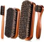 4 Pcs Horsehair Shine Shoes Brush Kit Polish Dauber Applicators Cleaning by ZJoey