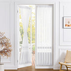 Tollpiz Sheer Curtain Closet Linen Textured Curtain Sheers Doorway Light by Tollpiz