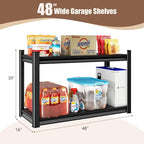 48" W 2-Tier Garage Shelving Heavy Duty, 1120LBS Loads Garage Storage Shelves - Image 3