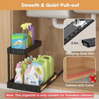 REALINN Under Sink Organizer, 2 Tier Expandable Under Cabinet Organizer - Image 4