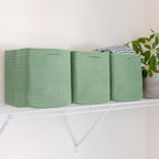 NaturalCozy Storage Cubes 11 Inch Cotton Rope Woven Baskets - Image 9
