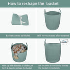 Cotton Rope Laundry Basket Hamper - Image 6