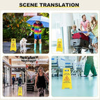 Macarrie 12 Pack Caution Wet Floor Sign Wet Floor Double Sided Cuidado Piso - Image 6