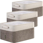 BALEINE 3 Pack Fabric Storage Bins by BALEINE