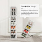 Shoe Storage Boxes Fit Size 13, Shoe Rack & Holder Sneaker Container, Thicken & - Image 4