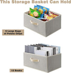 Storage Baskets, 15.7 Inch Woven Fabric Bins, Storage Cubes - Image 3
