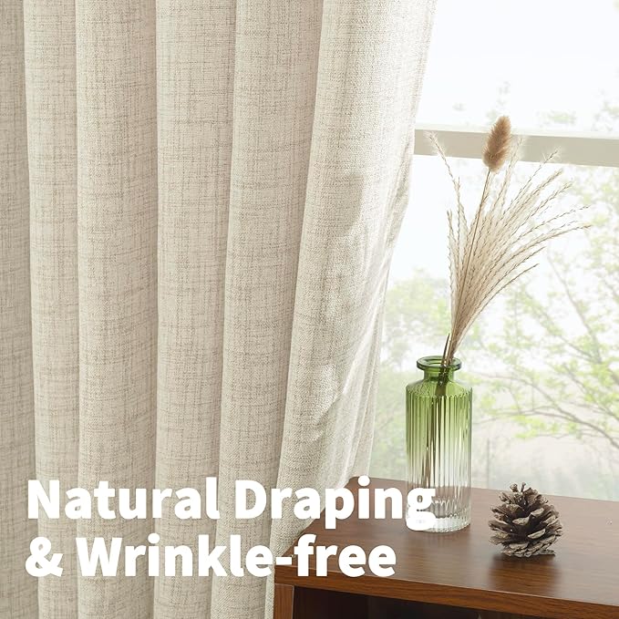 YoungsTex Short Linen Curtains 36 Inch Length - Image 5