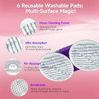 Scrub & Steam Mop with Rotating Mop Pads, LED Headlights, 6 Scrub Pads - Image 8