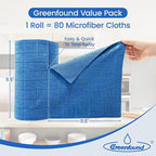 Greenfound Microfiber Cleaning Cloth Roll -80 Pack, Tear Away Towels - Image 2