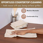 Native Fab 6 Pack Gingham Mini Check Kitchen Hand Towels Set - Image 6