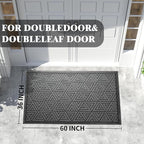 Yimobra Extra Large Door Mat 60x32, All-Weather Waterproof Non-Slip Welcome - Image 2