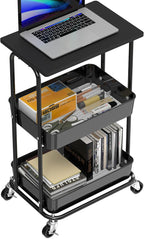 Simple Houseware 2-Tier Rolling Utility Cart - Image 4