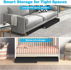 Under Bed Storage Container Bin 4 Pack, 4.5 Inch Slim Low Profile Underbed - Image 5