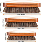 4 Pcs Horsehair Shine Shoes Brush Kit Polish Dauber Applicators Cleaning - Image 3
