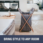 CleverMade Collapsible Laundry Hamper X-Frame Laundry Basket - Image 6