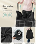 SONGMICS 29 Gal. Laundry Basket, Laundry Hamper, Collapsible Clothes Hamper - Image 6