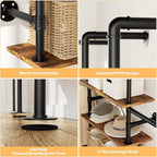 Aheaplus Industrial Pipe Clothing Rack, Reversible 6.42FT Clothes Rack - Image 5