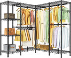 L Shaped Heavy Duty Metal Clothes Rack by Golpart