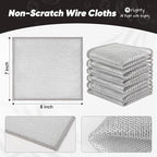 Orighty 12 Pcs Multipurpose Wire Dishwashing Rag, Non-Scratch Wire Dish - Image 2